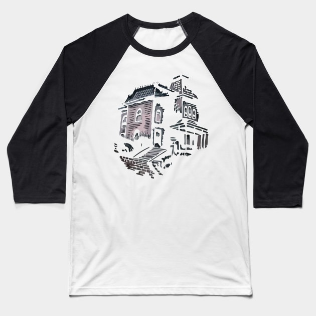 Bates Motel house Baseball T-Shirt by Yolanda84